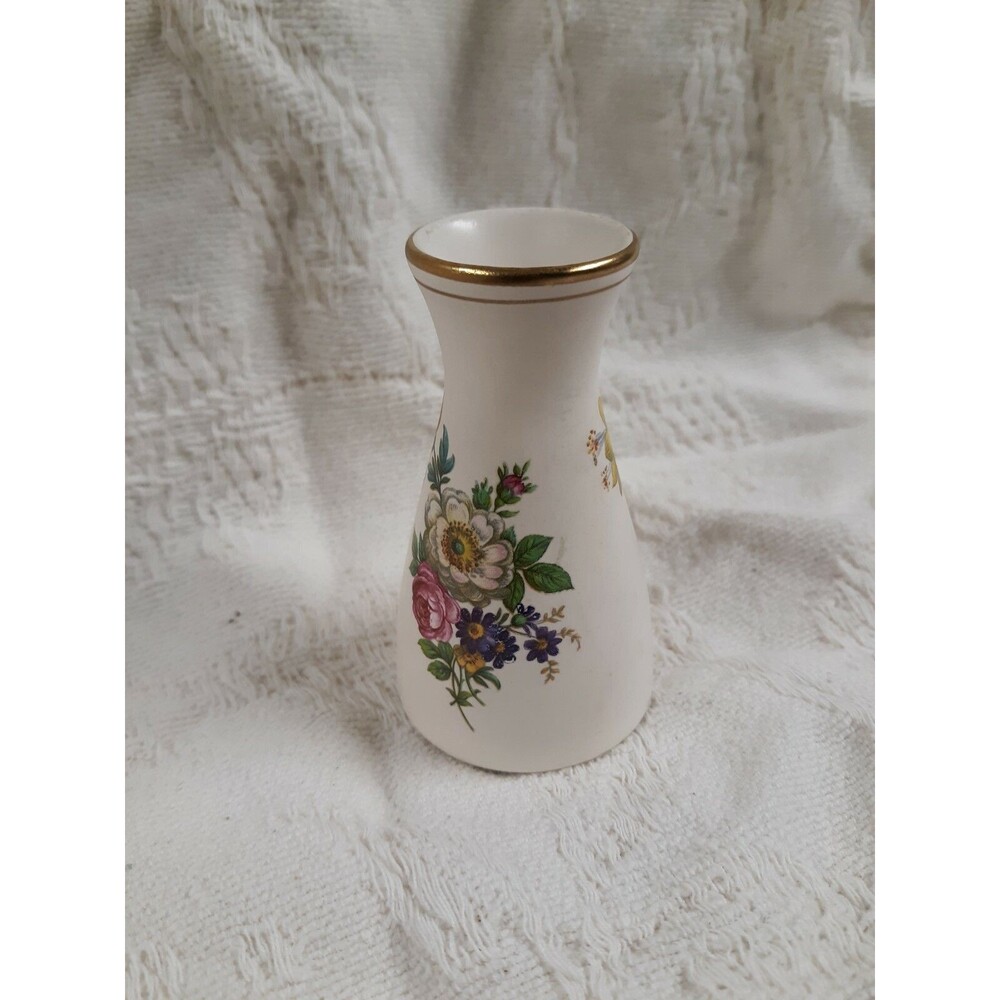 Vintage FLORA KERAMIEK GOUDA Mini Bud Vase Floral Pattern HOLLAND Pottery Vase - Picture 3 of 7